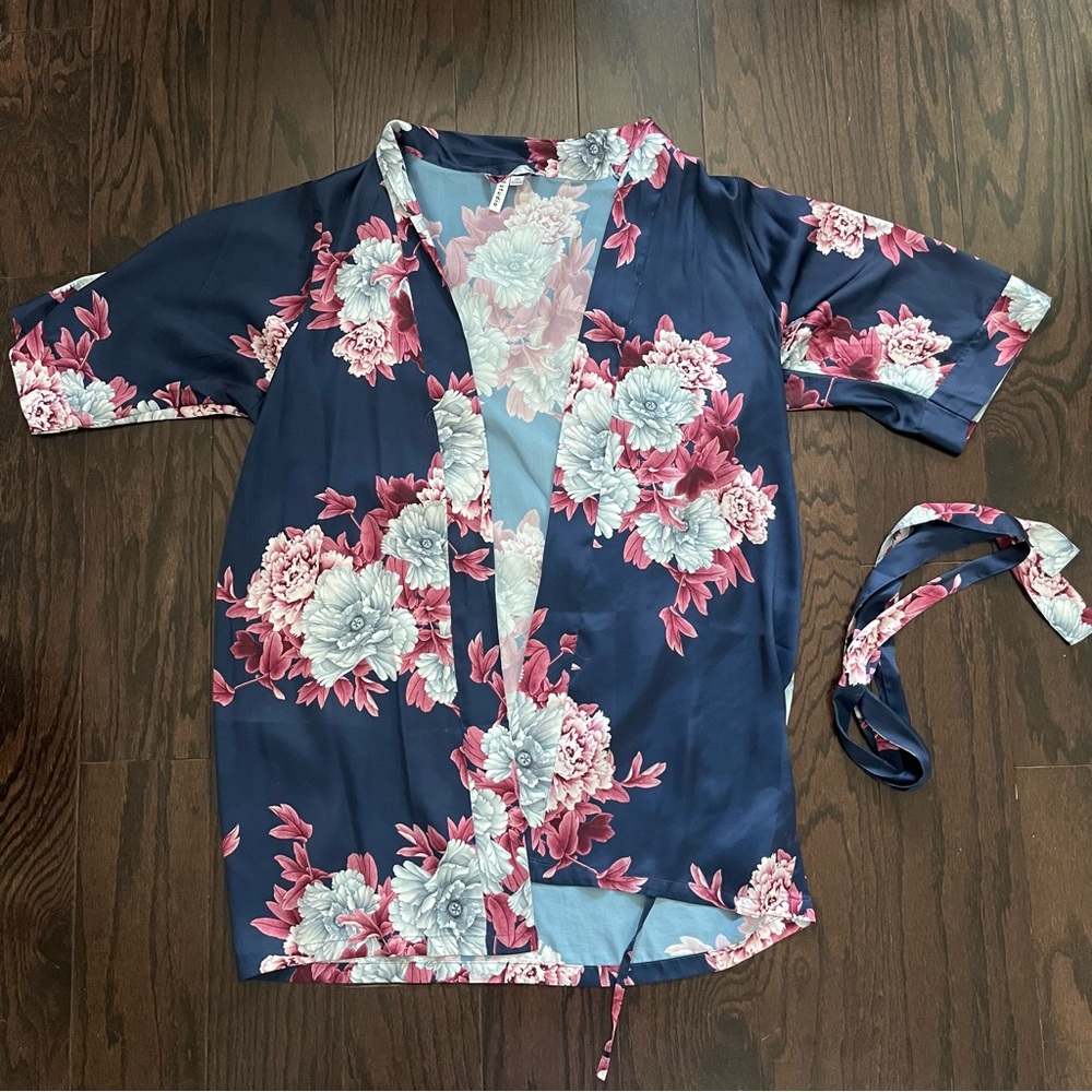 Blue floral robe, S/M